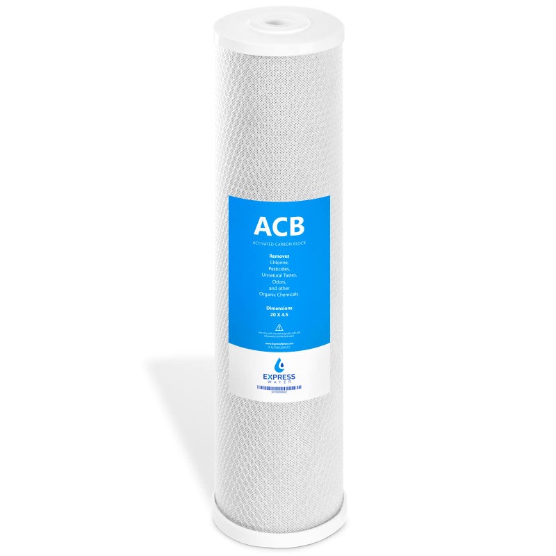 Express Water Activated Carbon Block Replacement Filter ACB Large Capacity Water Filter Whole House Filtration 5 Micron - Image 1